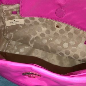 ♠️kate spade Hot Pink Sateen Shoulder Bag♠️. EUC!